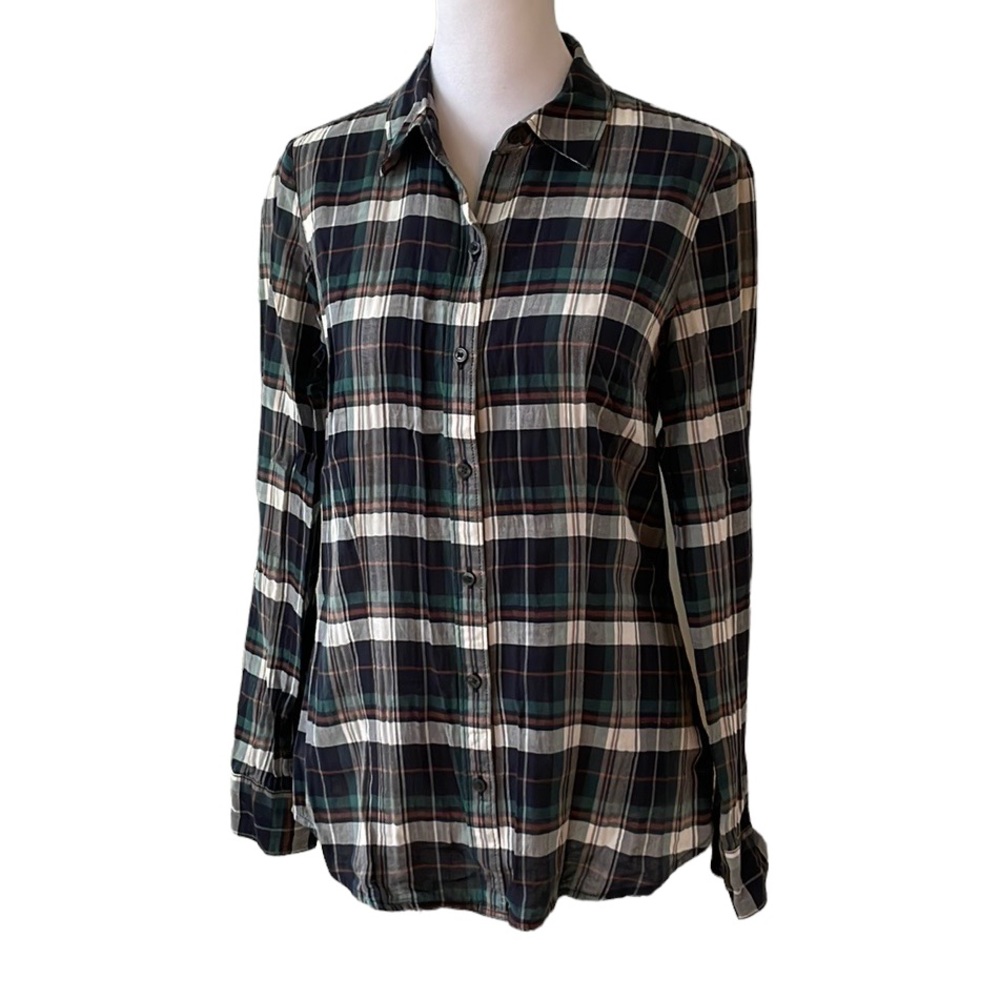 The Limited Plaid Long Sleeve Button Down Shirt Size Small